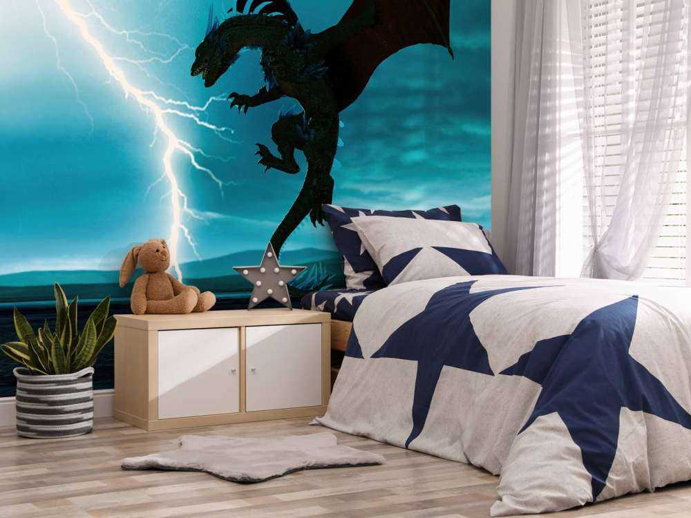 Drache bei Gewitter