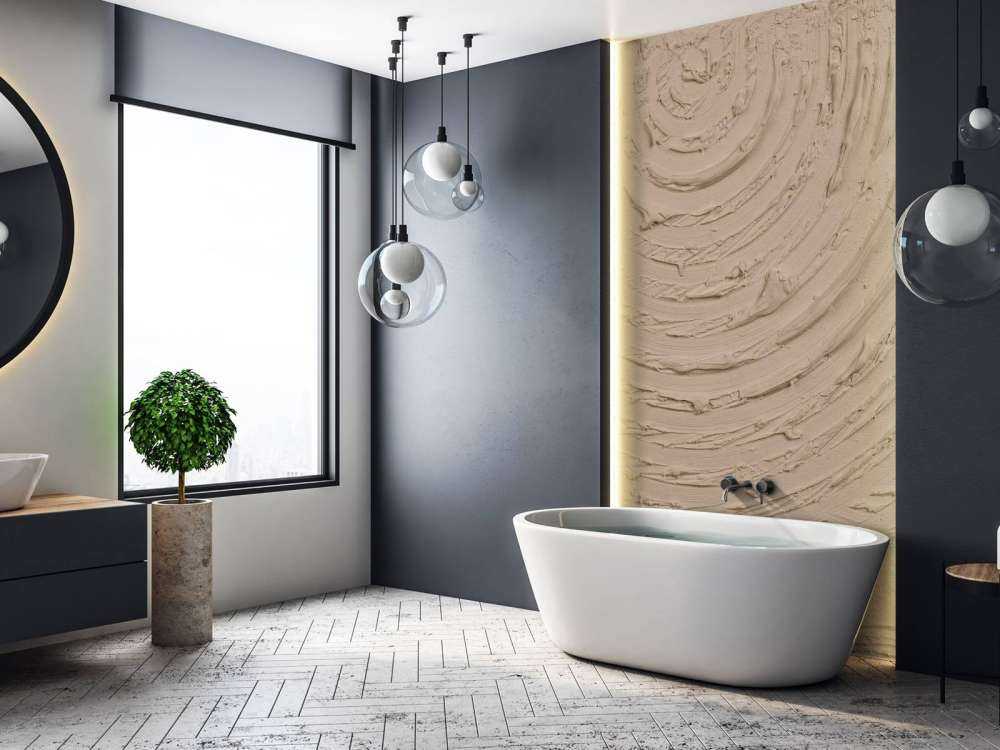 Runde Formen und Linien in Taupe