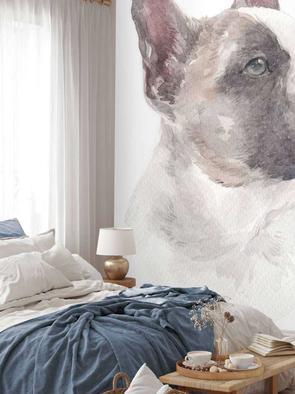 Aquarell Französische Bulldogge