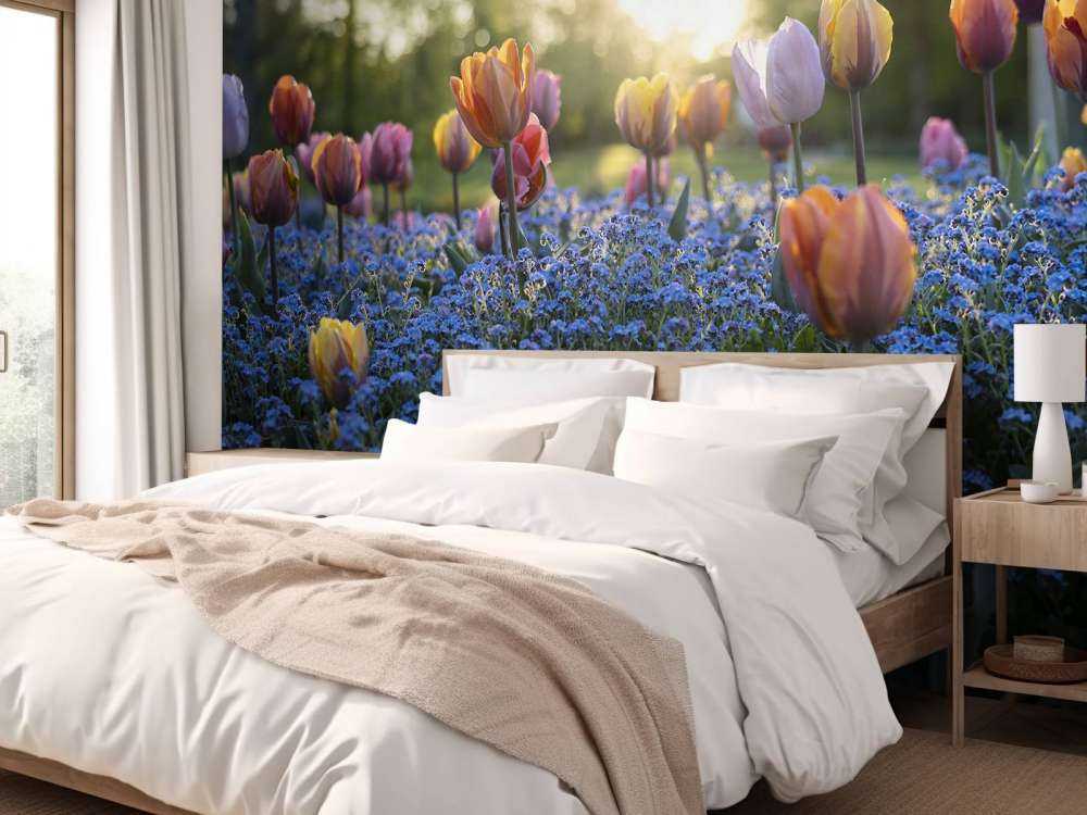 Heiteres Tulpenfeld