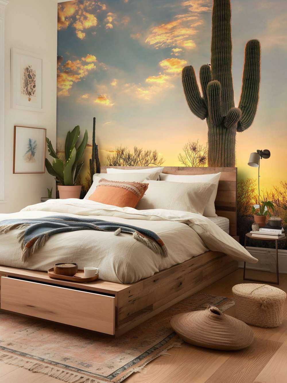 Kaktus mit Sonnenuntergang
