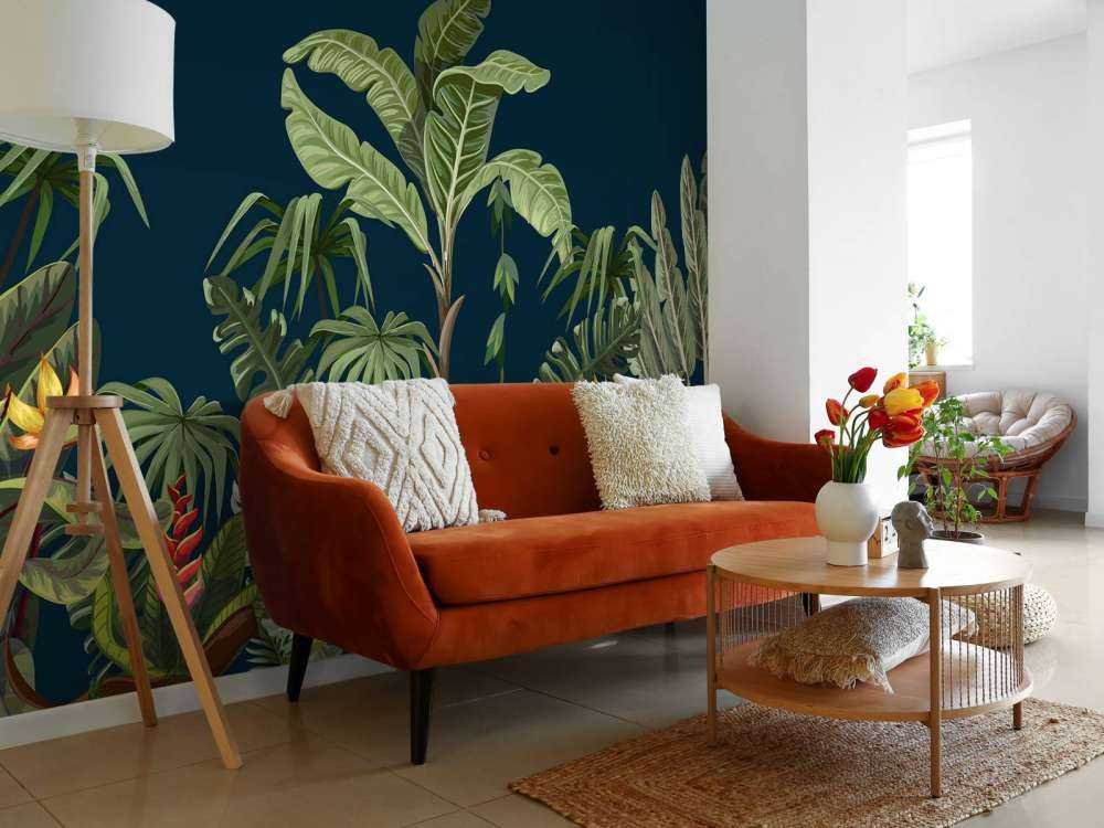 Dschungel Blumen und Bäume