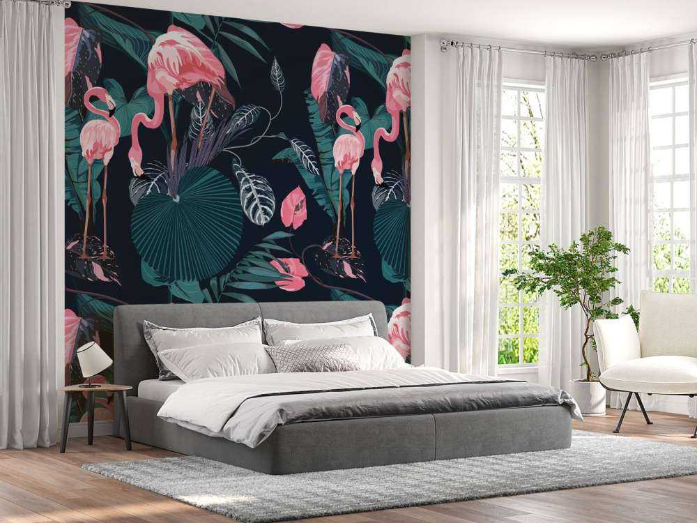 Wilde rosa Flamingos