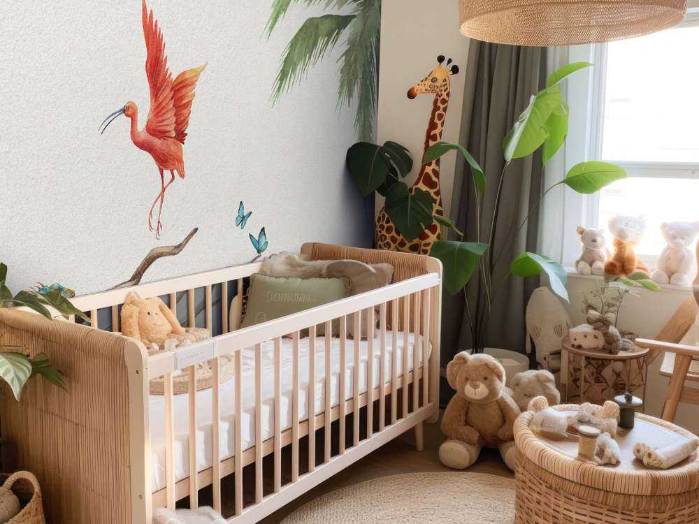 Zweig mit Dschungeltieren