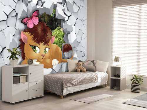Löwe in einer Wand