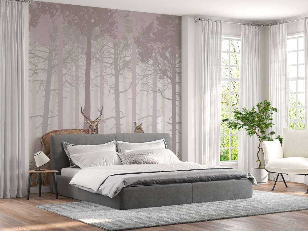 Familie der Hirsche, rosa