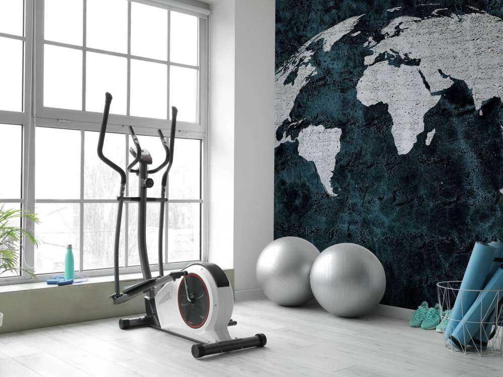 Weltkarte Betonstruktur