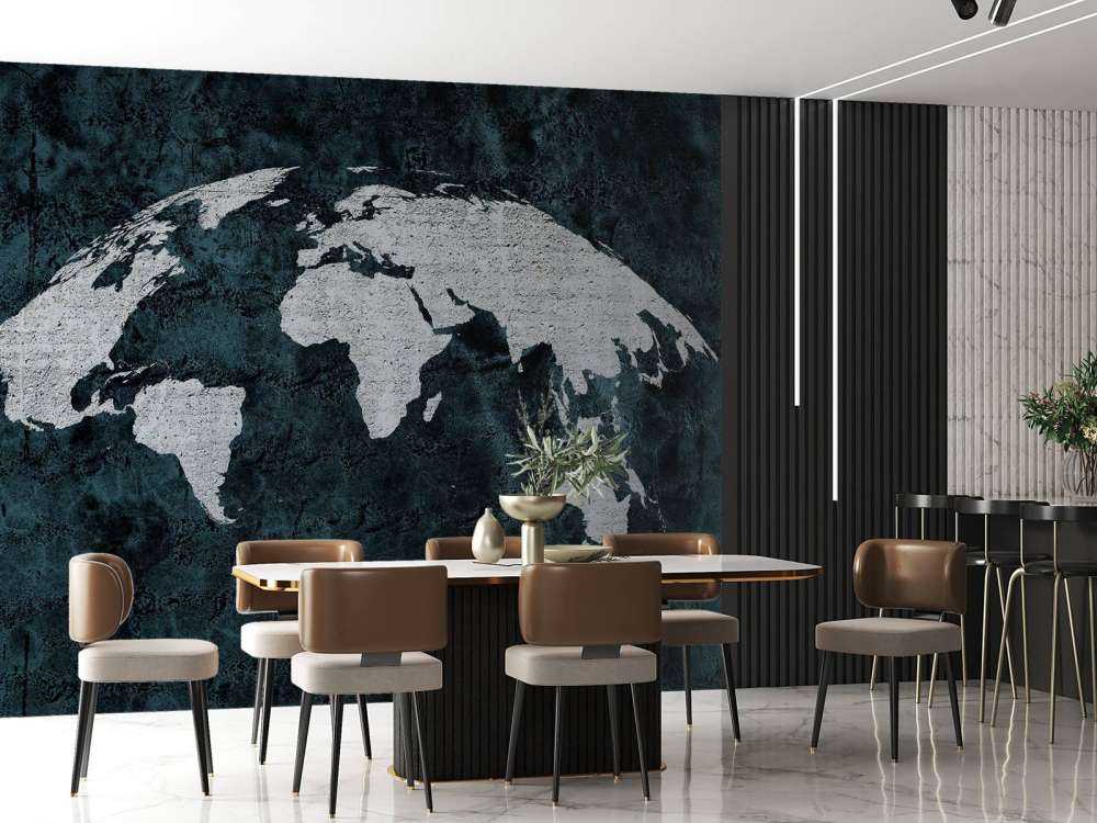 Weltkarte Betonstruktur