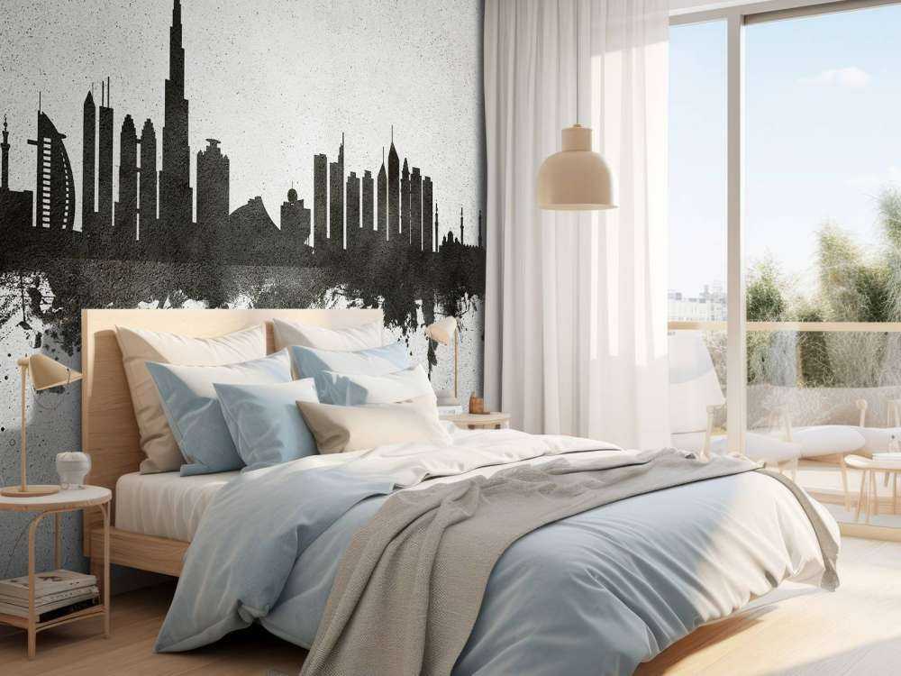 Aquarell-Skyline, Dubai