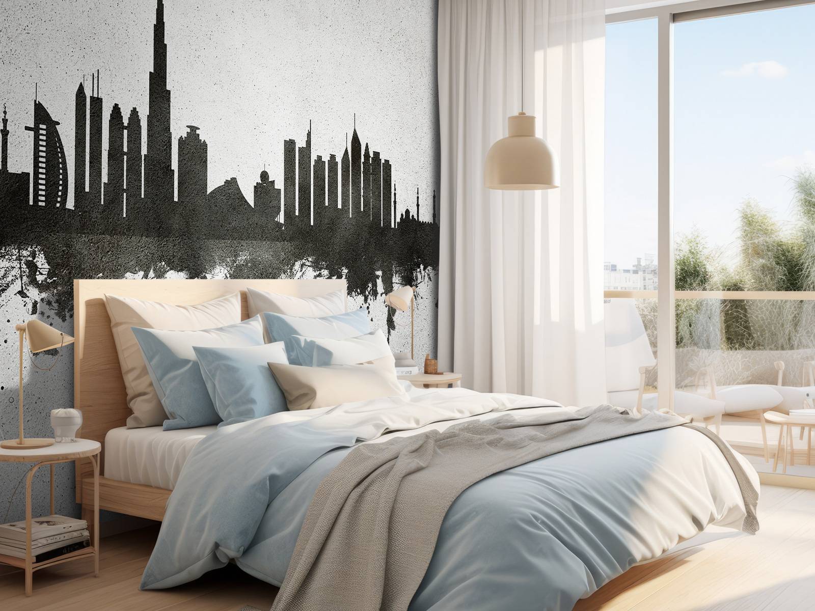 Aquarell-Skyline, Dubai
