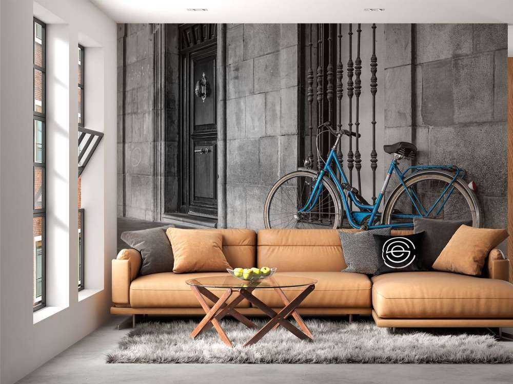 Altes blaues Fahrrad