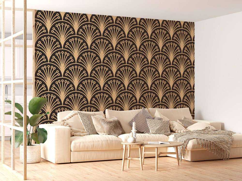 Gold Art Deco Blumen