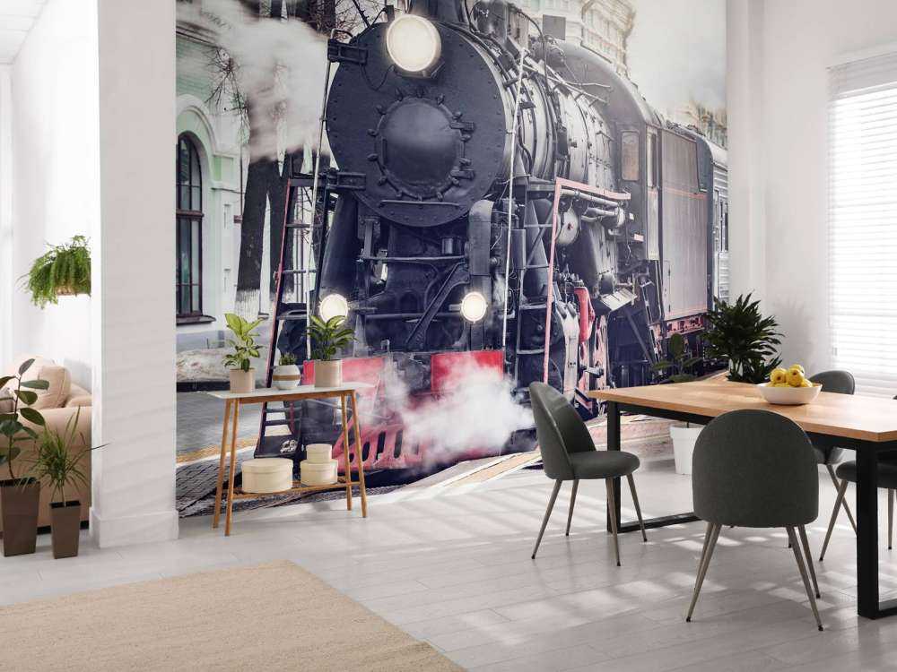 Dampfzug mit dampfendem Dampf