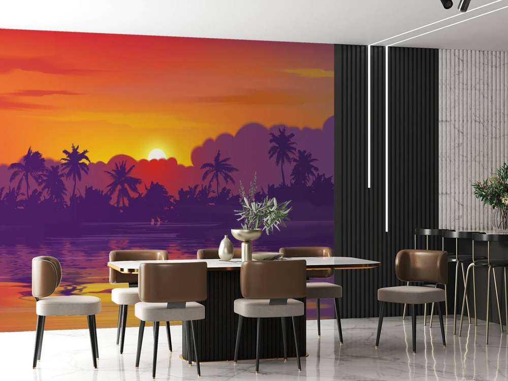 Farbiger Sonnenuntergang