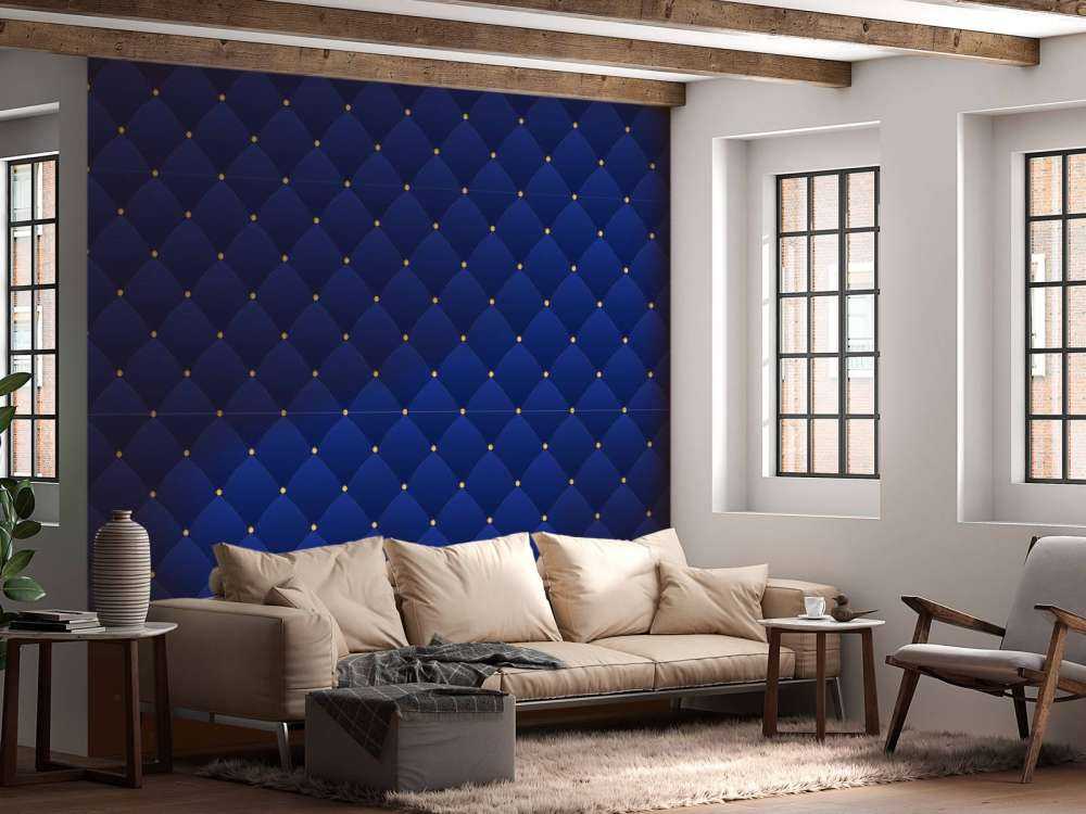 Dunkelblaues Chesterfield-Muster