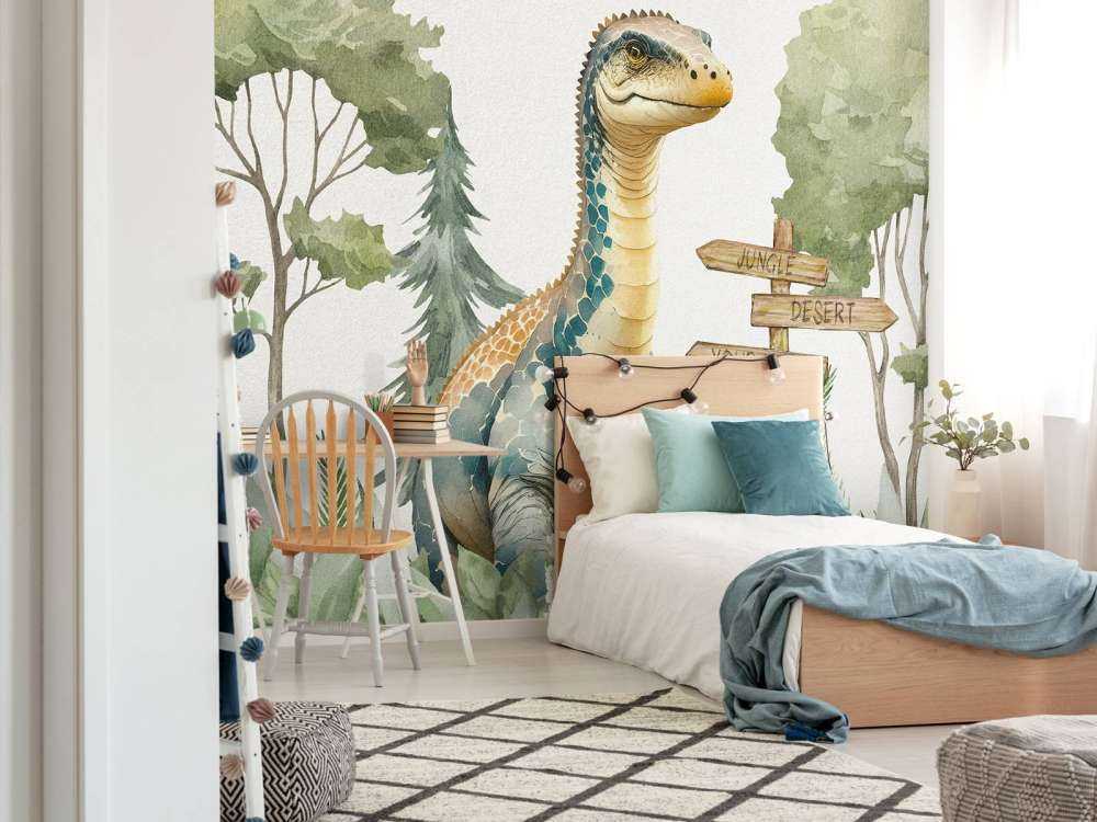 Baby-Brachiosaurus im Dschungel
