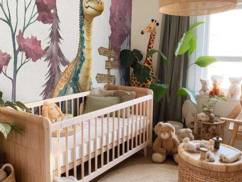 Baby-Brachiosaurus im rosa Dschungel