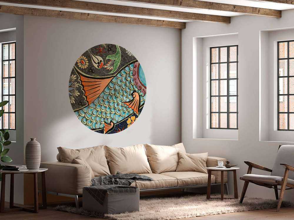 Mosaikfisch auf Fototapete