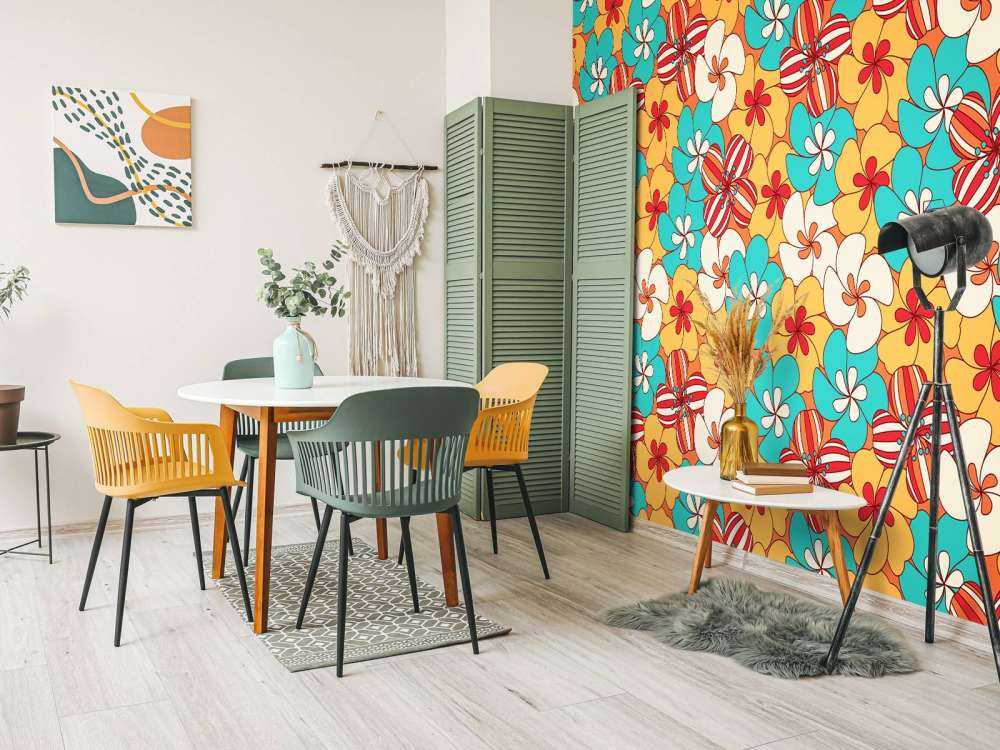Bunte Vintage Blumen