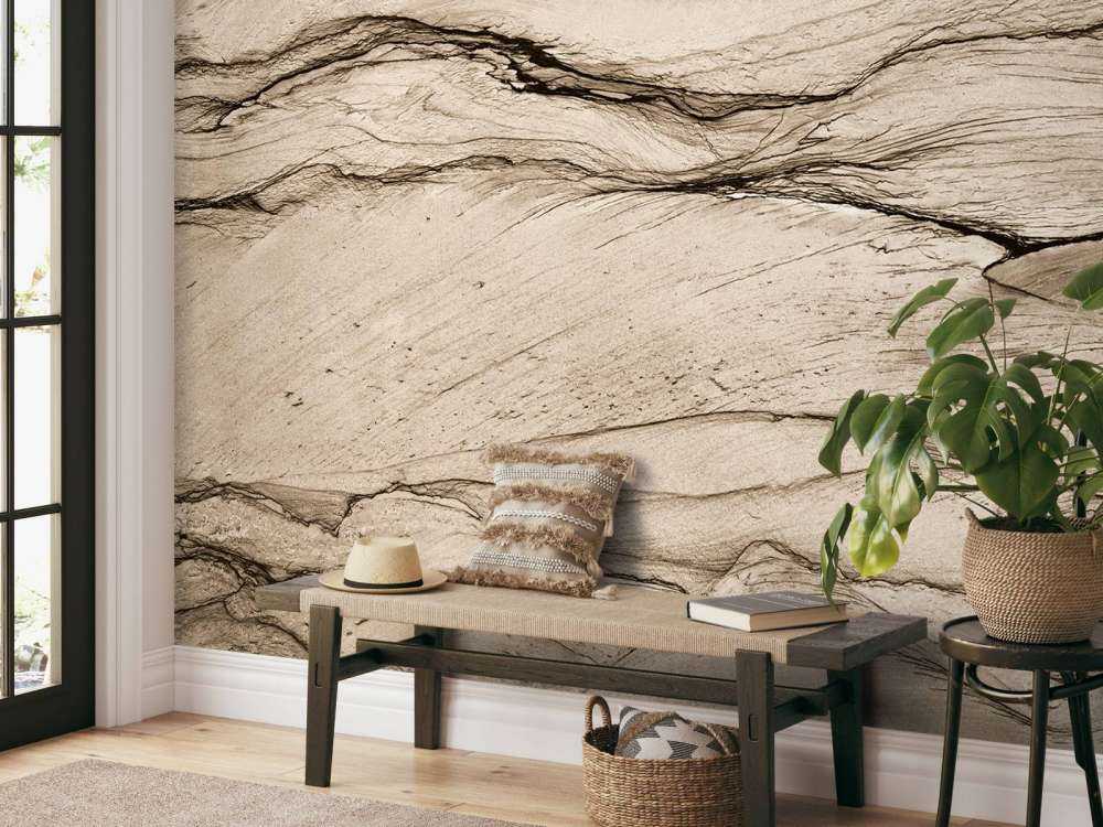 Gewellter beiger Marmor