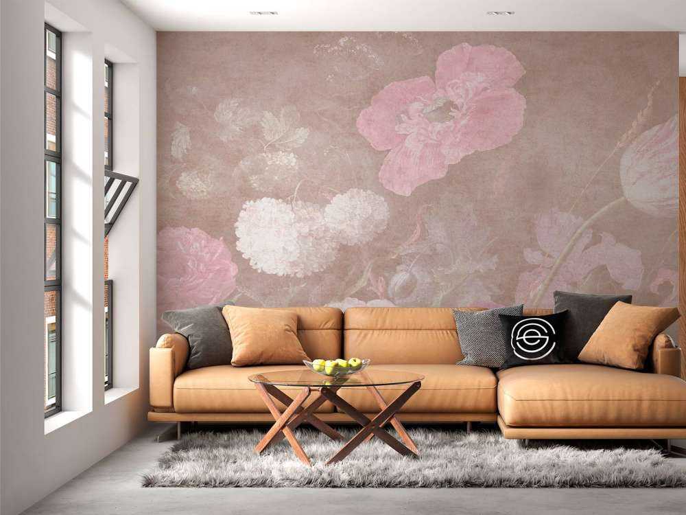 Barockblumen-Stillleben - vintage pastell