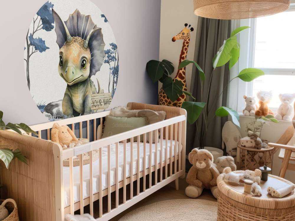 Baby-Triceratops im blauen Dschungel