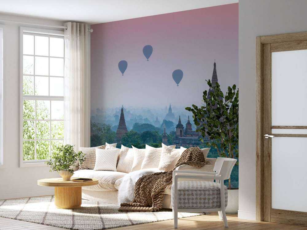 Tempel und Heißluftballons