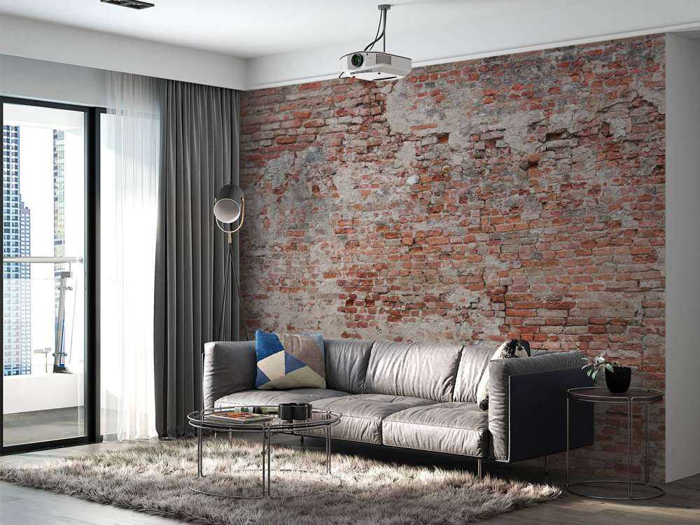 Bröckelnde Backsteinmauer