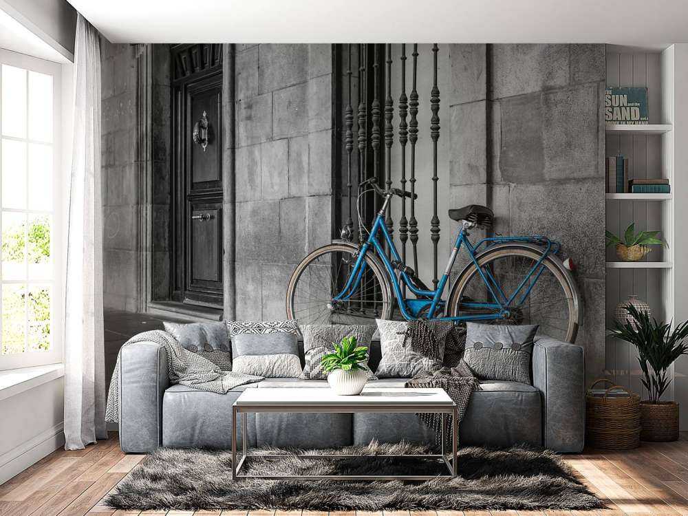 Altes blaues Fahrrad