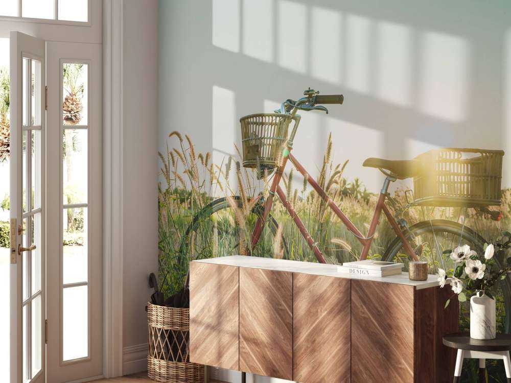 Rotes Vintage-Fahrrad