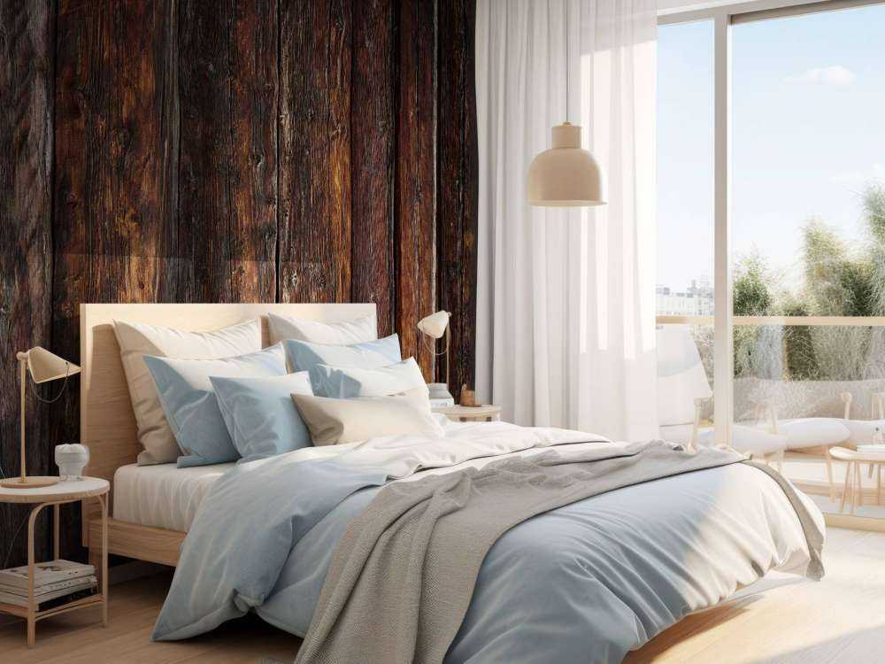 Gebranntes dunkles Holz