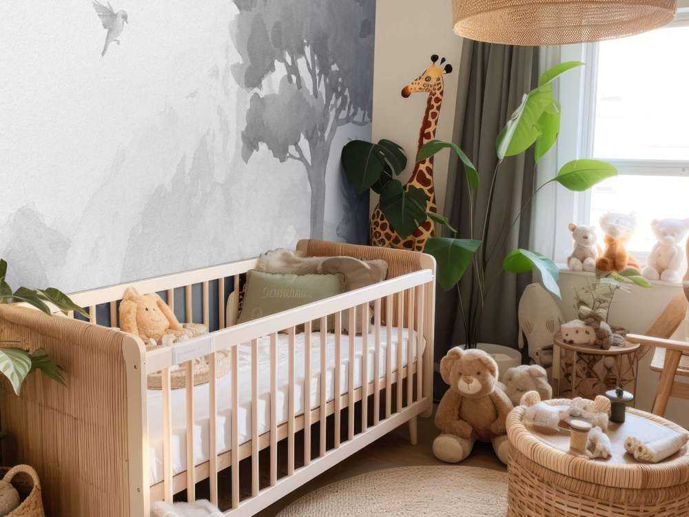 Waldtiere in Schwarz und Weiß