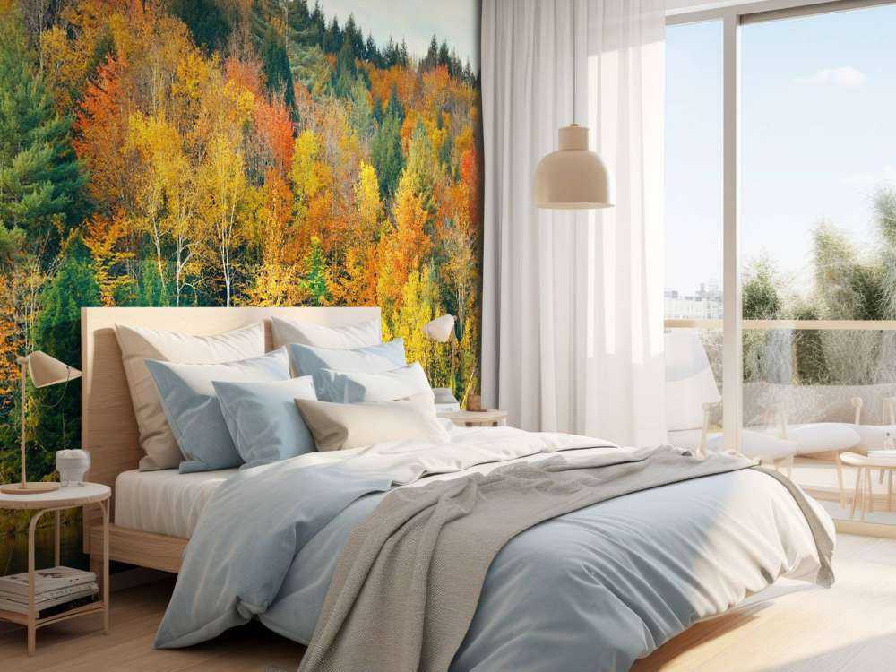 See von Herbstbäumen