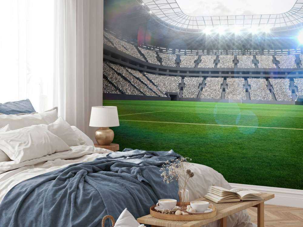 Stadion mit offenem Dach