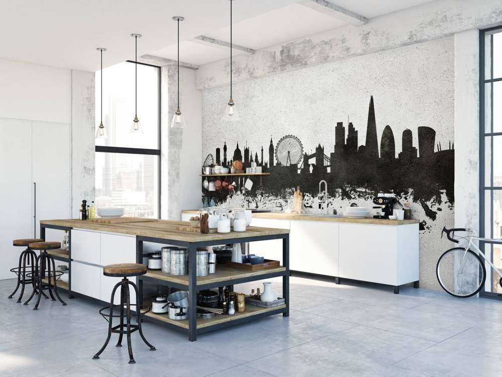 Aquarell-Skyline, London