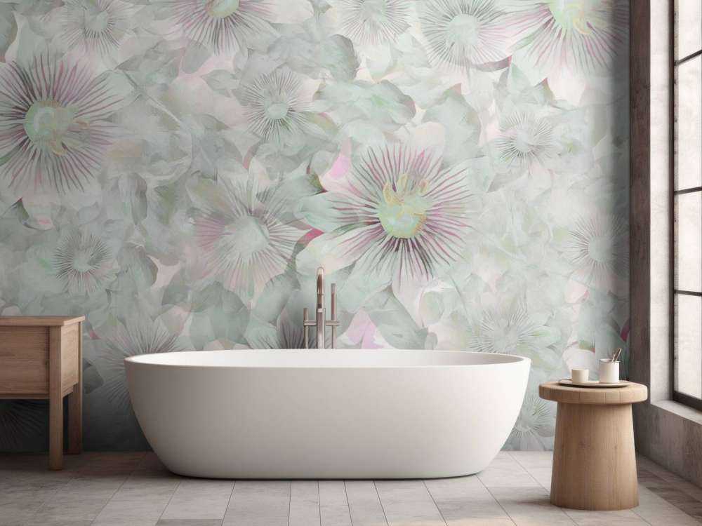 Botanische Aquarell-Eleganz Pastellrosa