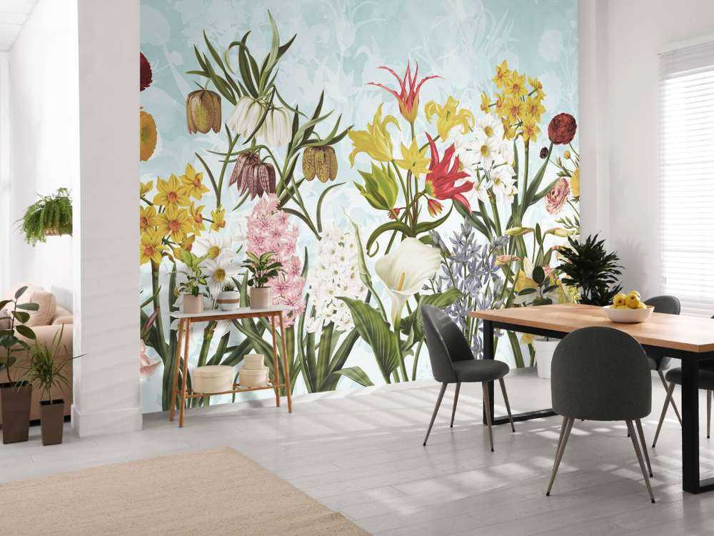 Frühjahrsblumen - Sanfte Aqua-Brise