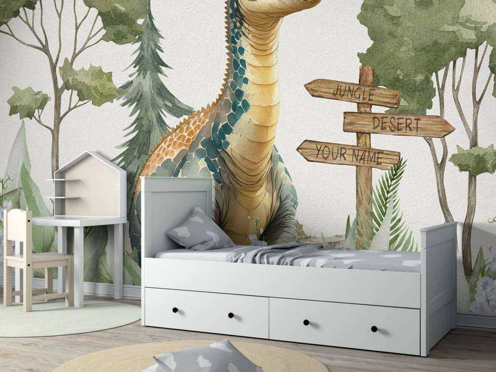 Baby-Brachiosaurus im Dschungel