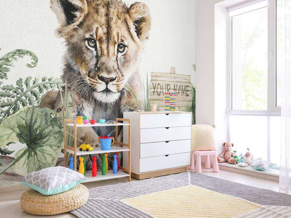 Junger Löwe im Dschungel