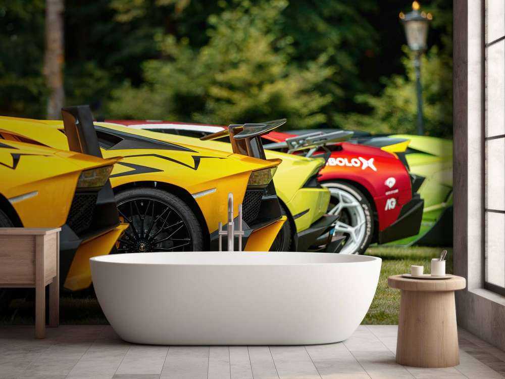 Supercar Sammlung in der Natur