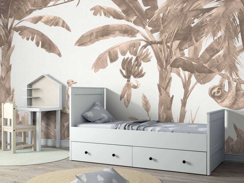Kleine Dschungeltiere in Taupe
