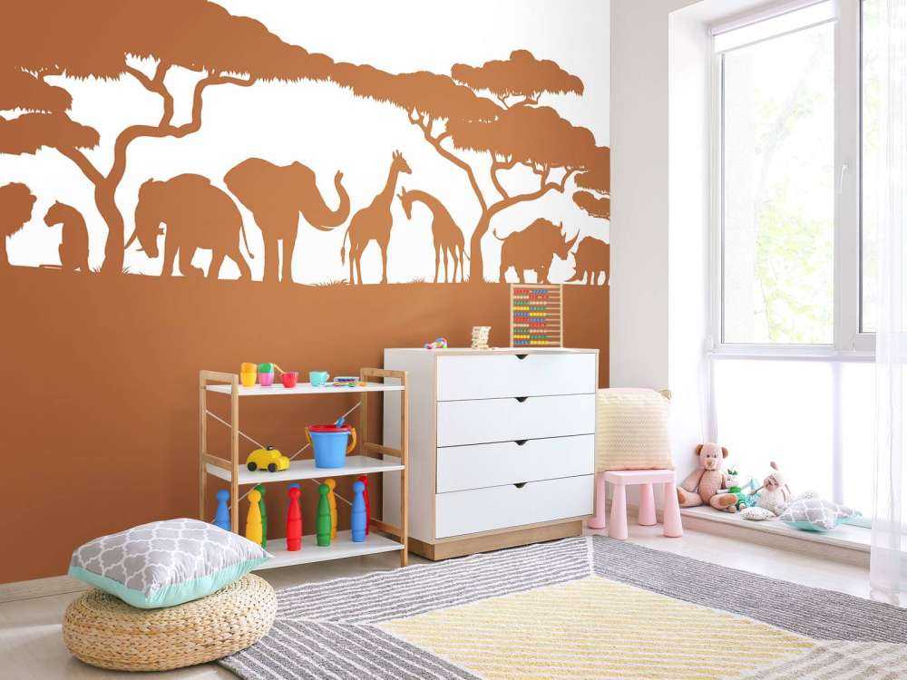 Scherenschnitt-Safari-Tiere, Rostfarbe