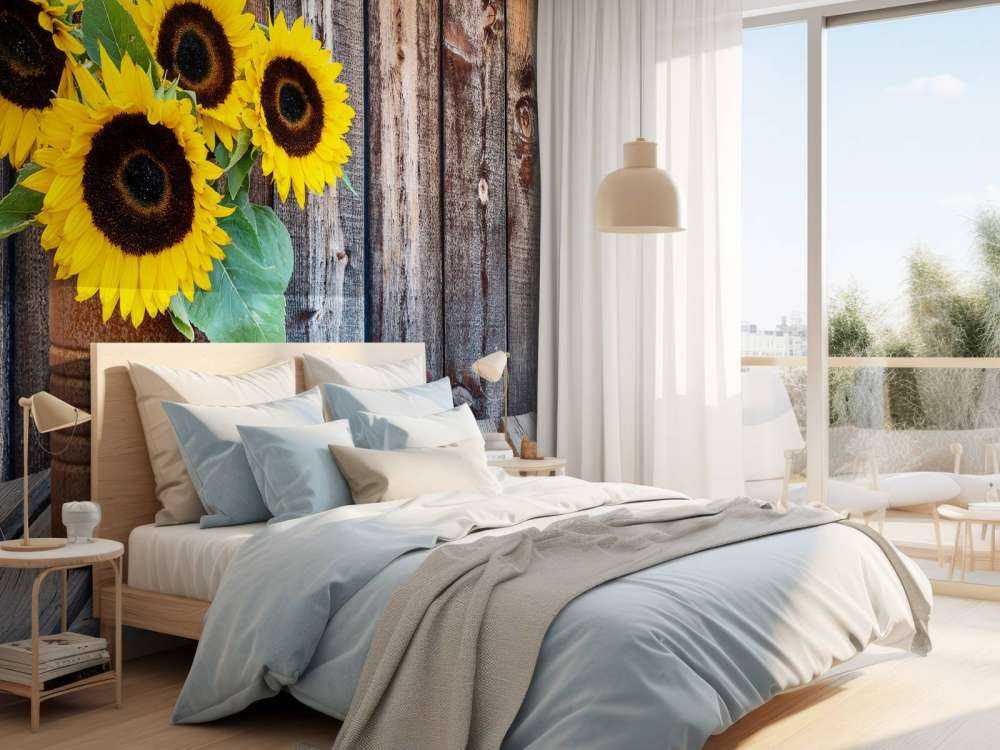 Vase mit Sonnenblumen
