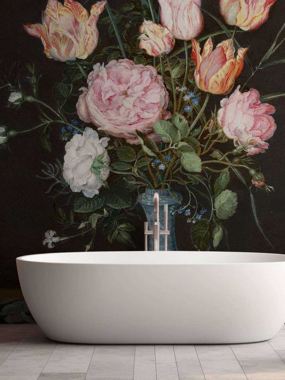 Wan-Li Vase mit Blumen