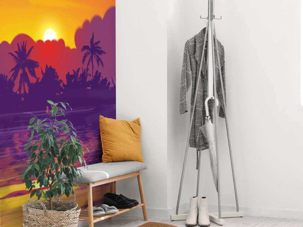 Farbiger Sonnenuntergang