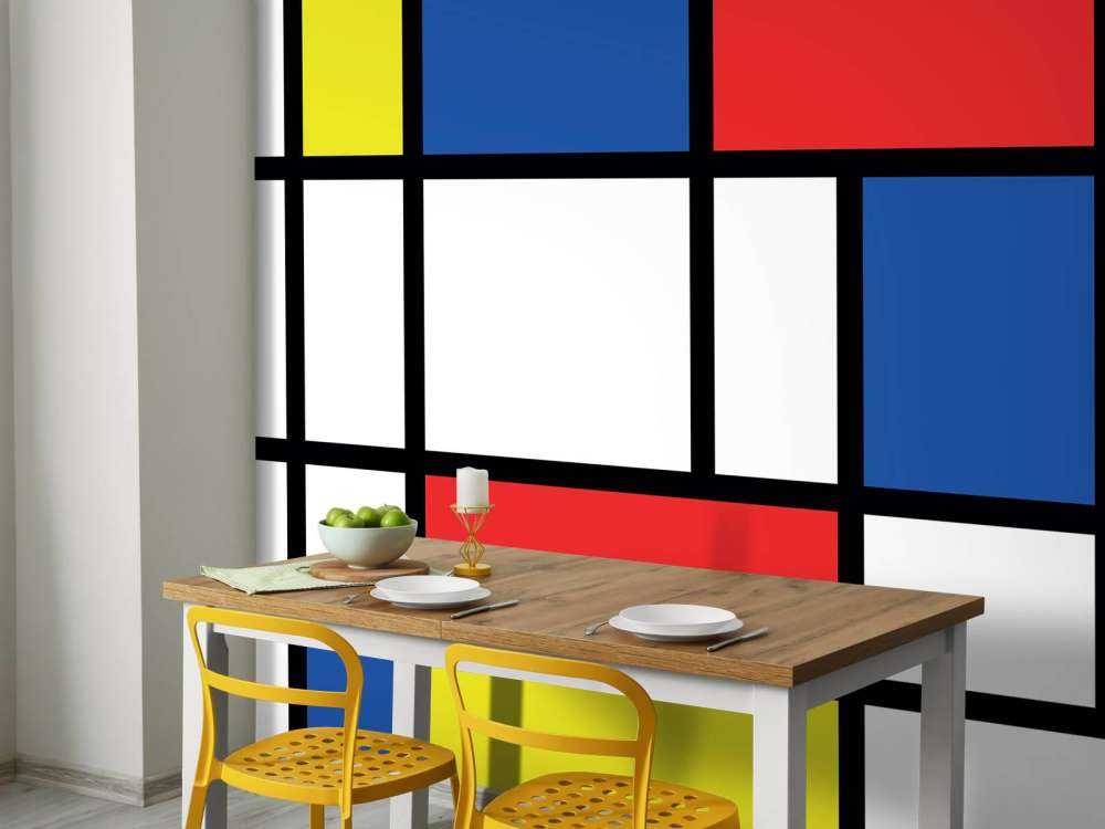 Mondriaan auf Fototapete