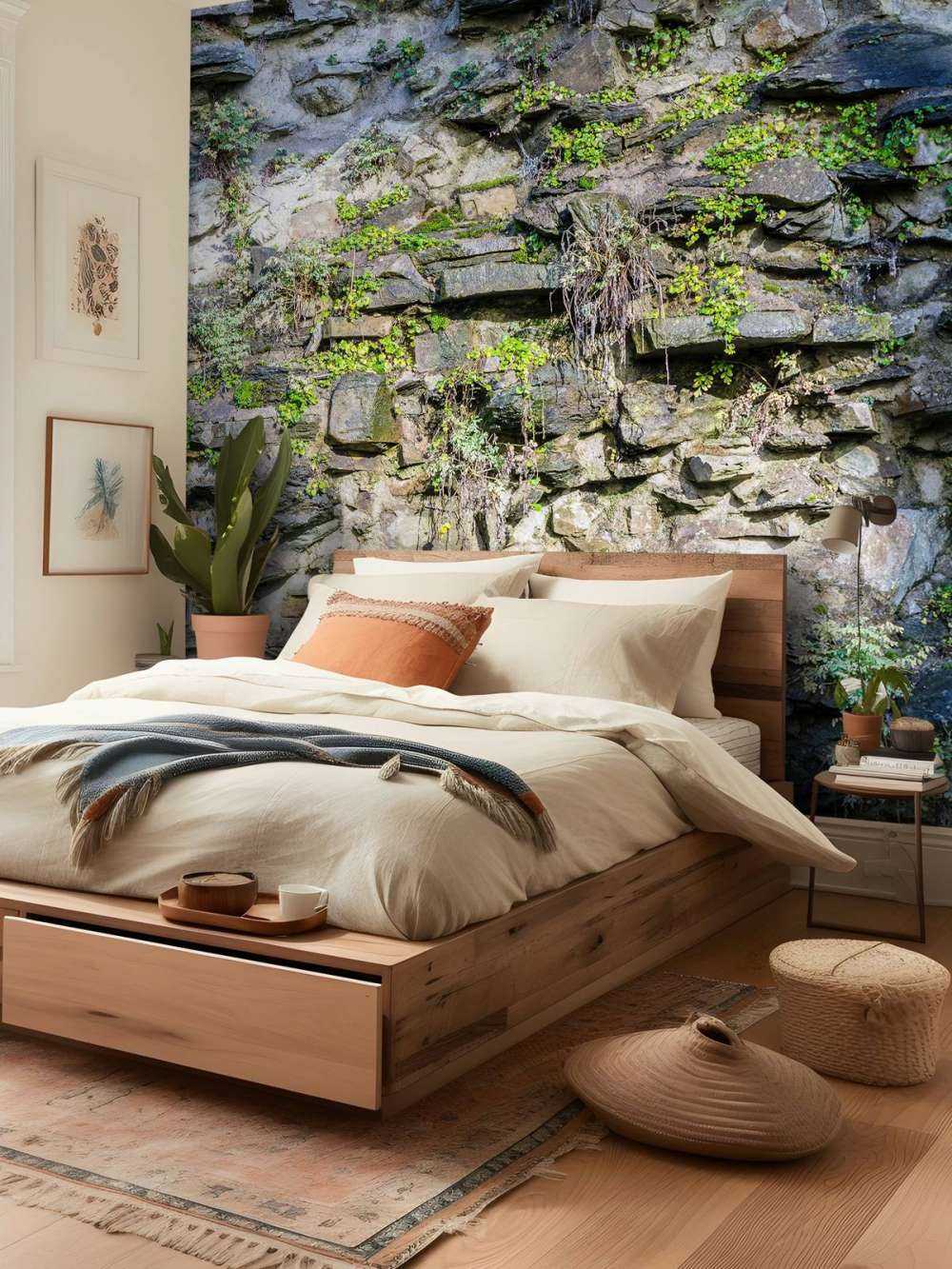 Bedeckte Wand