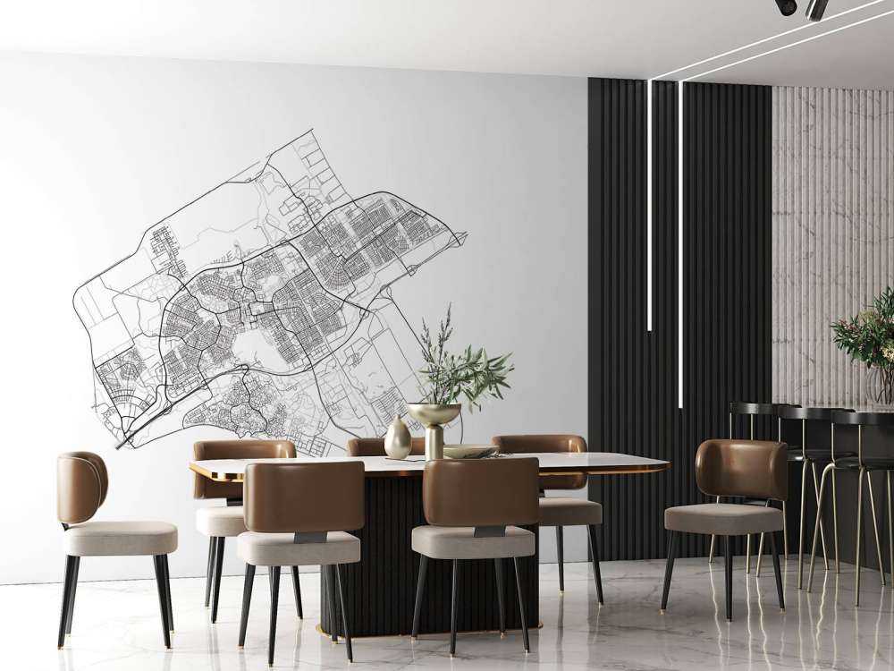 Grundriss von Almere, weiß