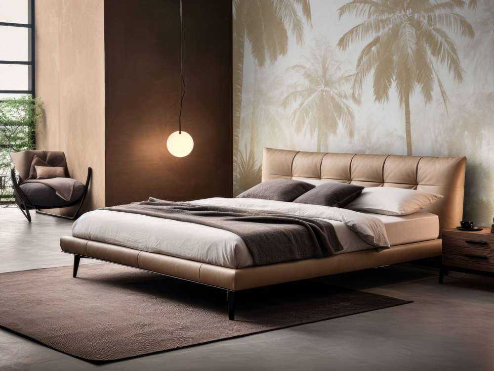 Nebeliger Palmenwald, taupe