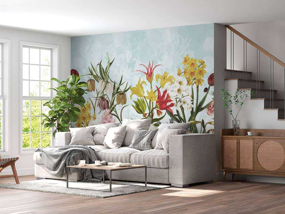 Frühjahrsblumen - Sanfte Aqua-Brise